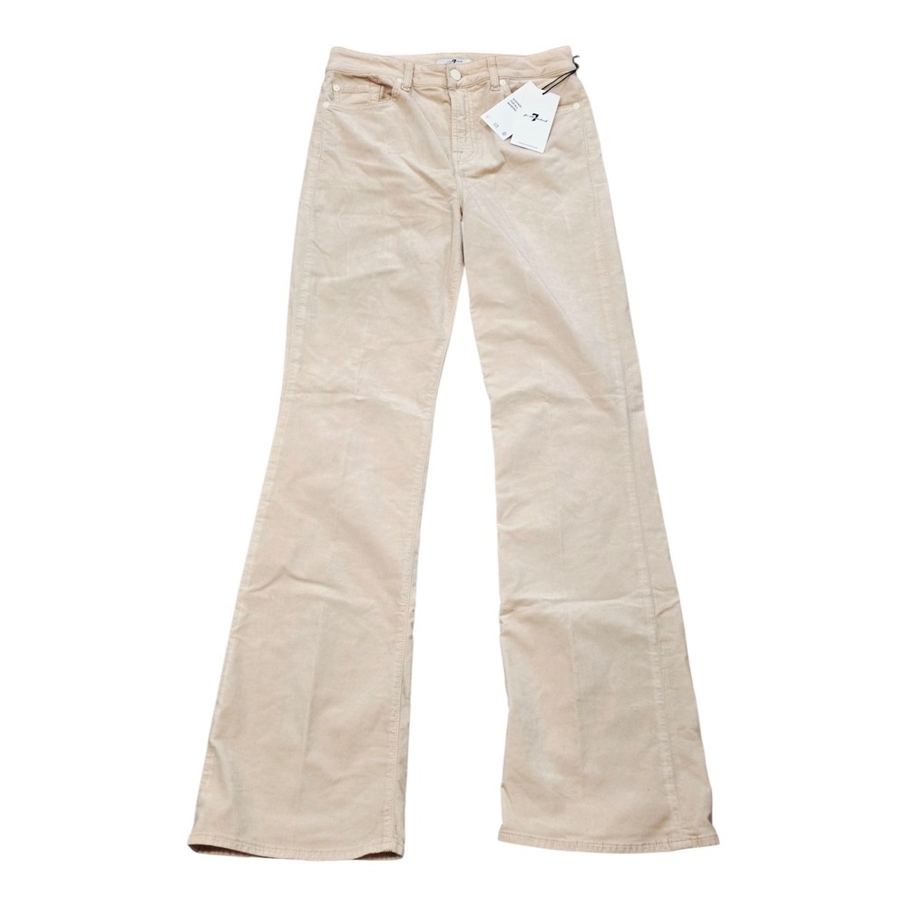 7 For All Mankind Lisha White Velvet Bootcut Jeans Size 30 X 33 NWT 7E058V65